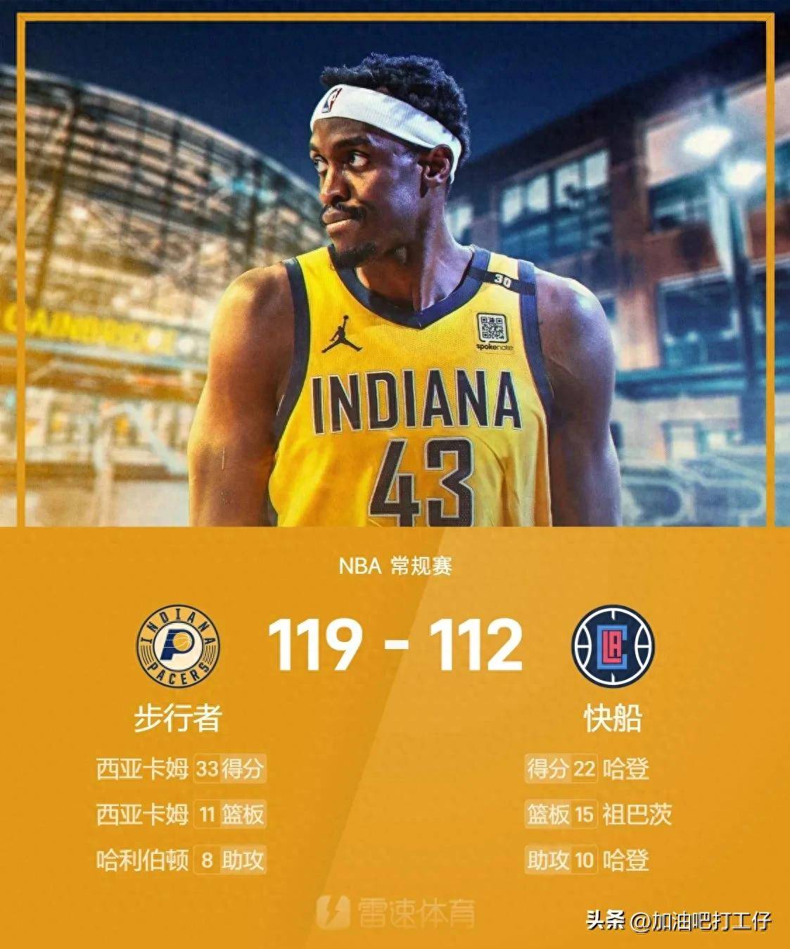 西亚卡姆遭遇二十连败，快船教练面临压力！
